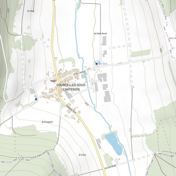 Plan cartographique de Secteur de pêche de Courcelles-sous-Châtenois