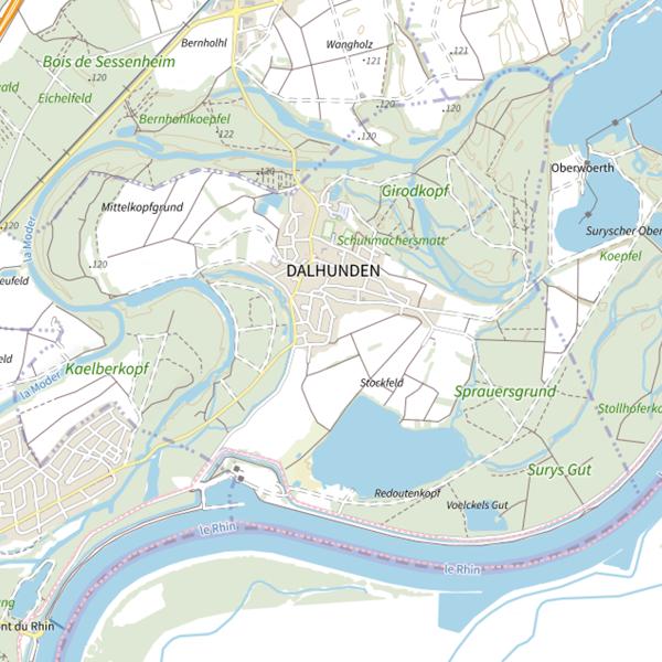 Plan cartographique de Secteur de pêche de Dalhunden