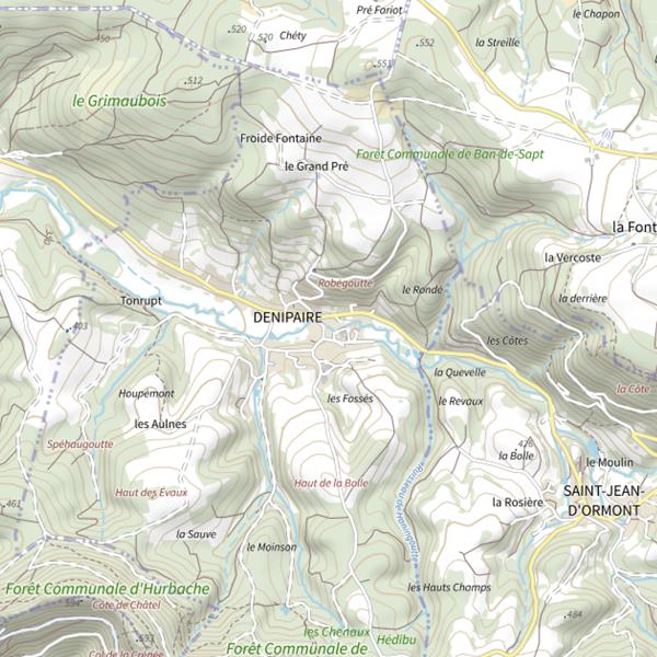 Plan cartographique de Secteur de pêche de Denipaire