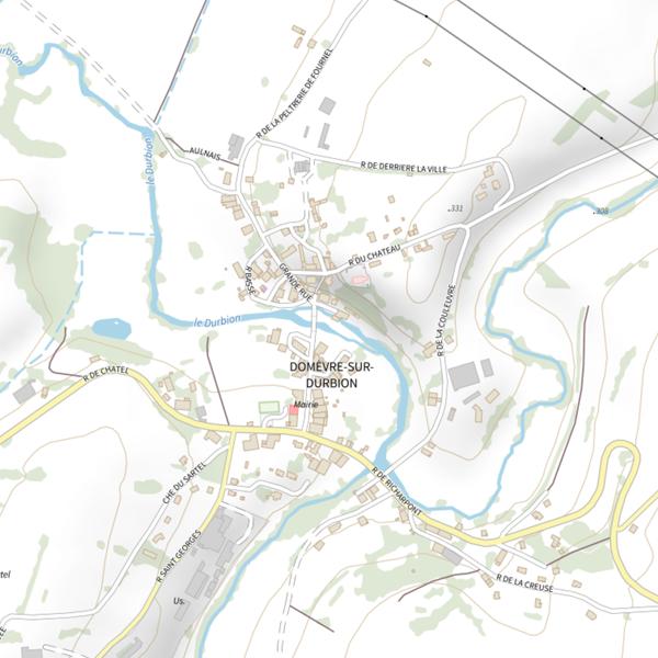Plan cartographique de Secteur de pêche de Domèvre-sur-Durbion