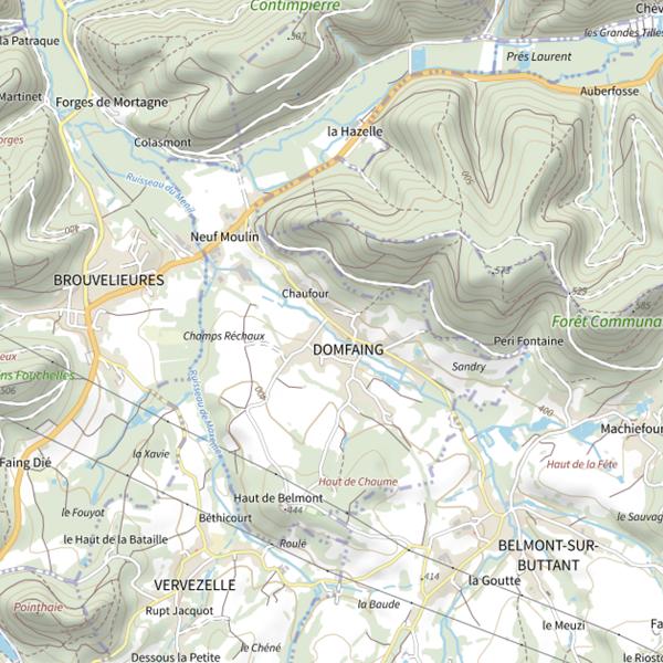 Plan cartographique de Secteur de pêche de Domfaing