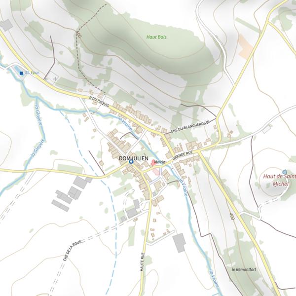 Plan cartographique de Secteur de pêche de Domjulien