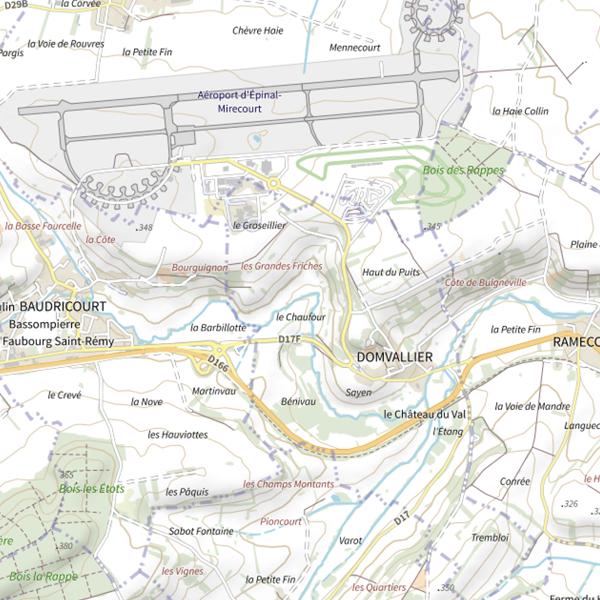 Plan cartographique de Secteur de pêche de Domvallier
