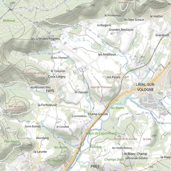 Plan cartographique de Secteur de pêche de Fays