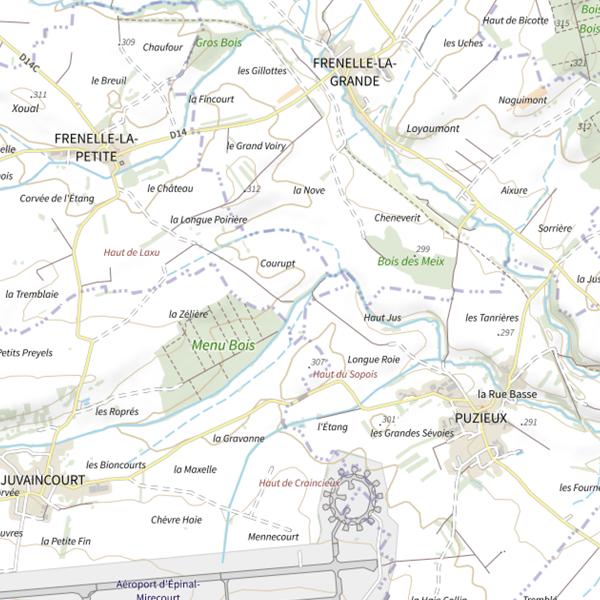 Plan cartographique de Secteur de pêche de Frenelle-la-Petite