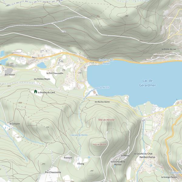 Plan cartographique de Secteur de pêche de Gérardmer