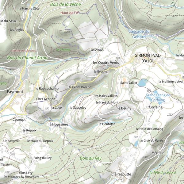 Plan cartographique de Secteur de pêche de Girmont-Val-d'Ajol