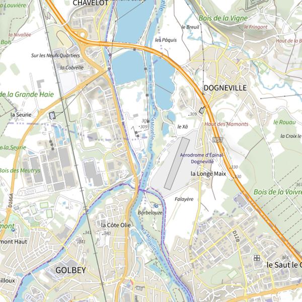 Plan cartographique de Secteur de pêche de Golbey