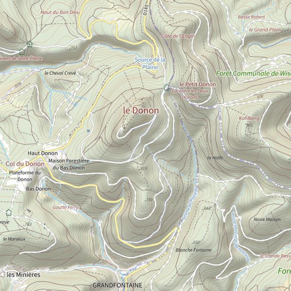 Plan cartographique de Secteur de pêche de Grandfontaine