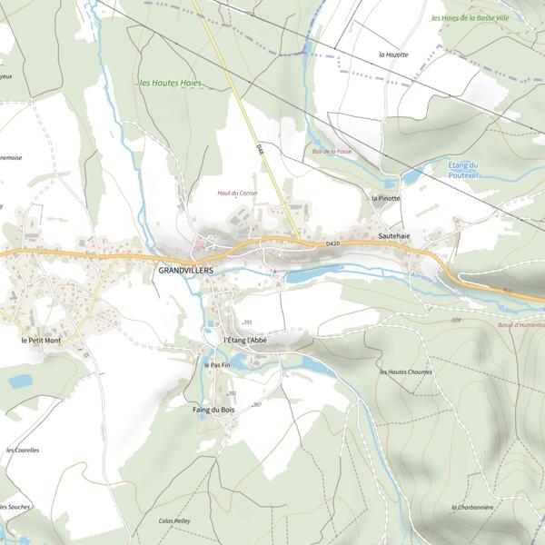 Plan cartographique de Secteur de pêche de Grandvillers