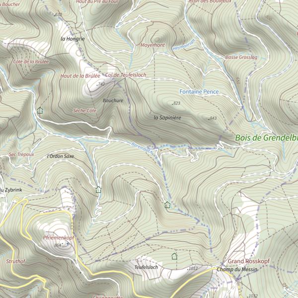 Plan cartographique de Secteur de pêche de Grendelbruch