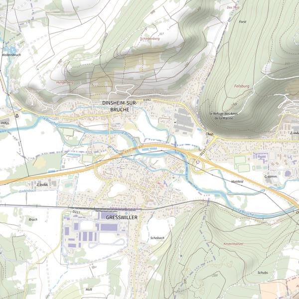 Plan cartographique de Secteur de pêche de Gresswiller