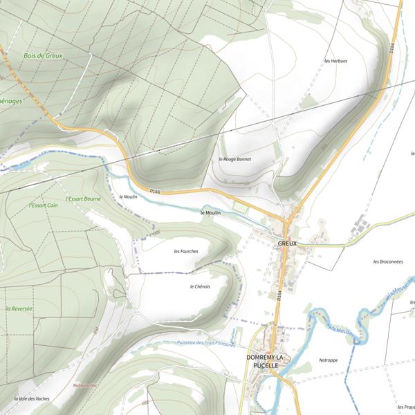 Plan cartographique de Secteur de pêche de Greux
