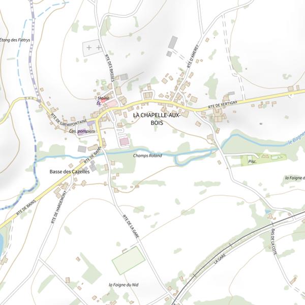 Plan cartographique de Secteur de pêche de La Chapelle-aux-Bois