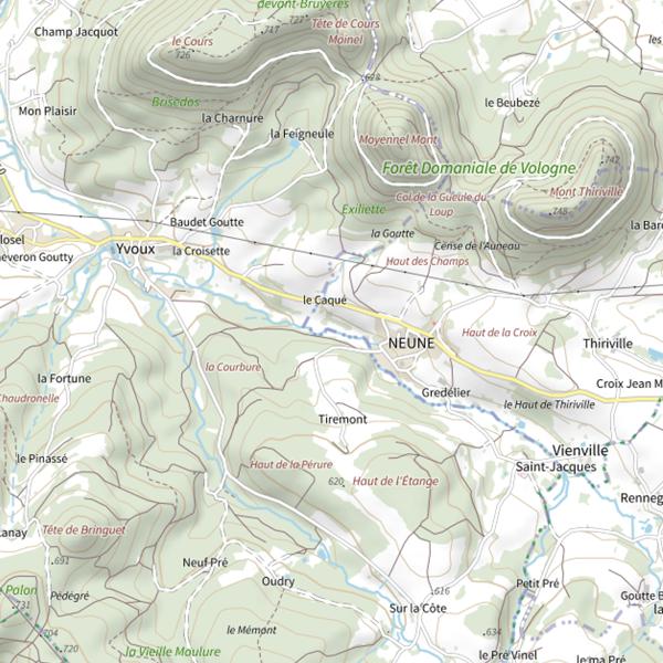Plan cartographique de Secteur de pêche de La Chapelle-devant-Bruyères