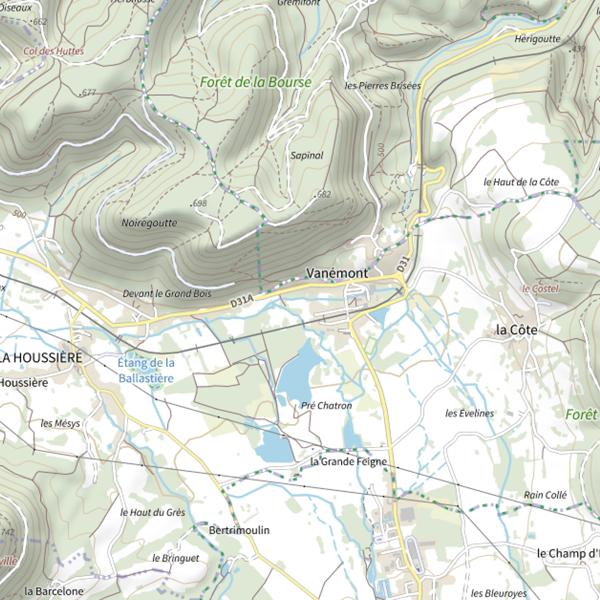 Plan cartographique de Secteur de pêche de La Houssière