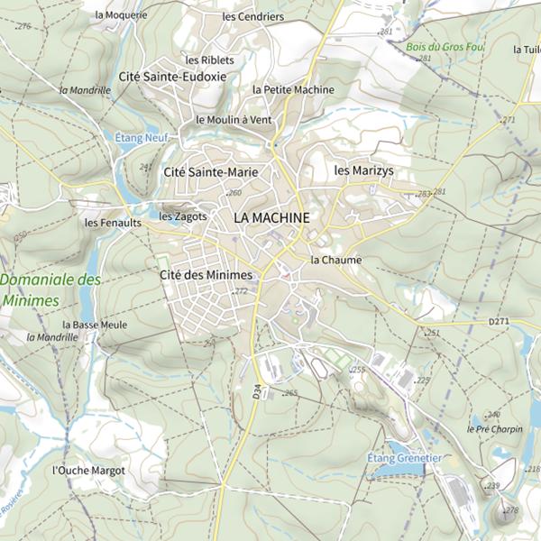 Plan cartographique de Secteur de pêche de La Machine