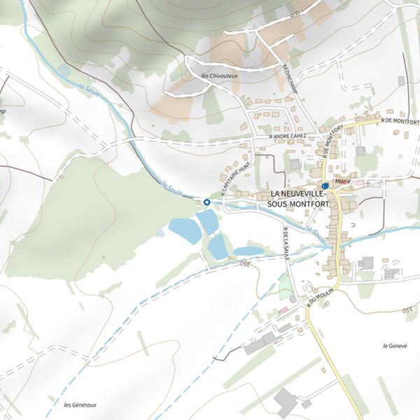 Plan cartographique de Secteur de pêche de La Neuveville-sous-Montfort