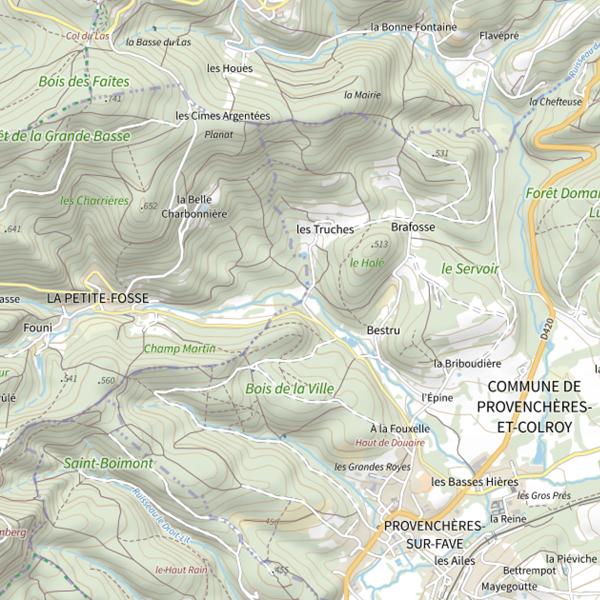 Plan cartographique de Secteur de pêche de La Petite-Fosse