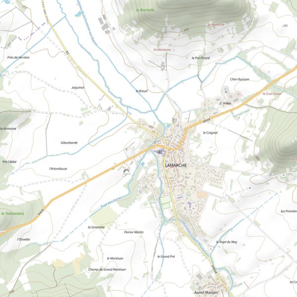 Plan cartographique de Secteur de pêche de Lamarche