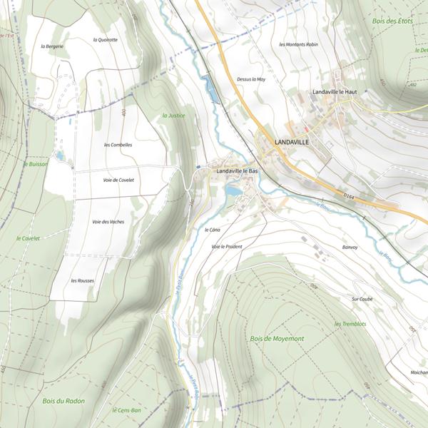 Plan cartographique de Secteur de pêche de Landaville