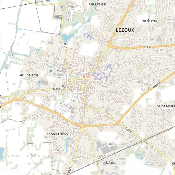 Plan cartographique de Secteur de pêche de Lezoux