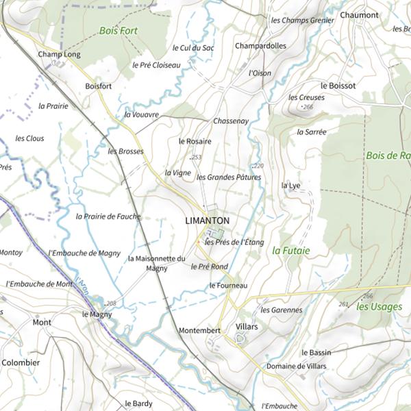 Plan cartographique de Secteur de pêche de Limanton
