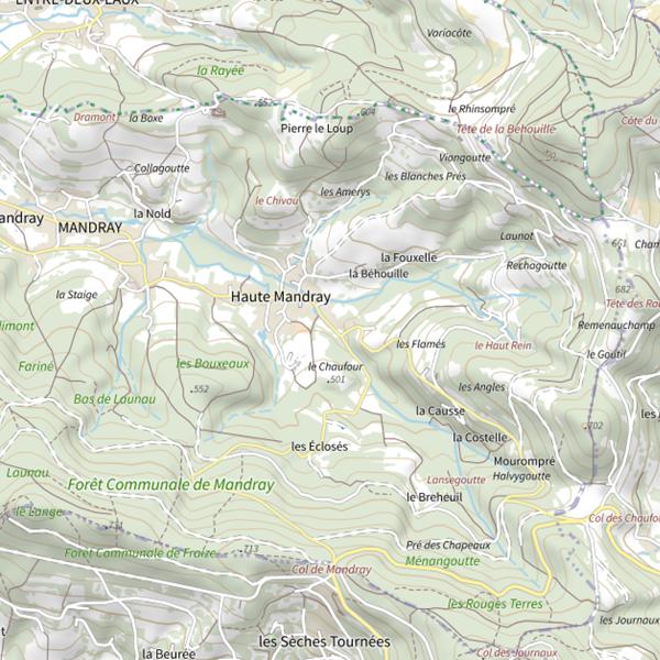 Plan cartographique de Secteur de pêche de Mandray
