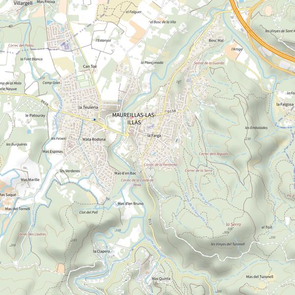 Plan cartographique de Secteur de pêche de Maureillas-las-Illas