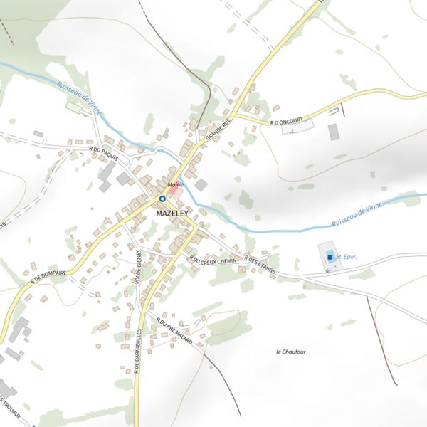 Plan cartographique de Secteur de pêche de Mazeley