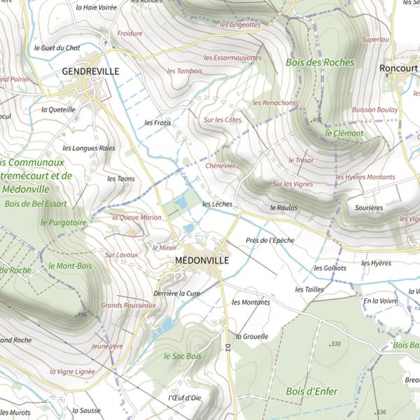 Plan cartographique de Secteur de pêche de Médonville