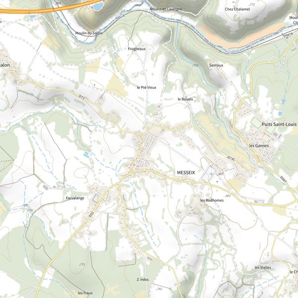 Plan cartographique de Secteur de pêche de Messeix