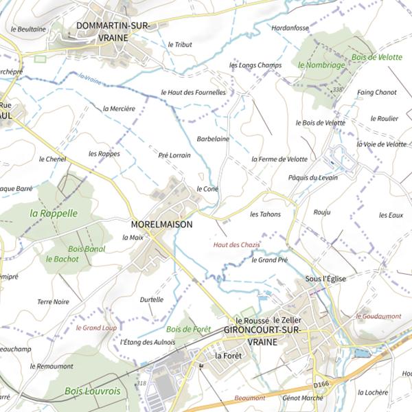 Plan cartographique de Secteur de pêche de Morelmaison