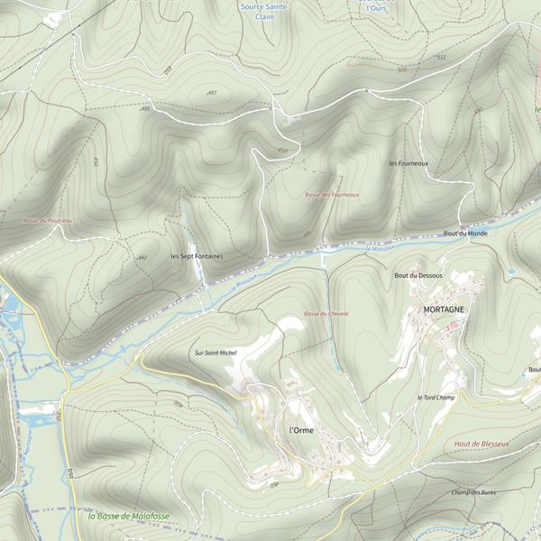 Plan cartographique de Secteur de pêche de Mortagne
