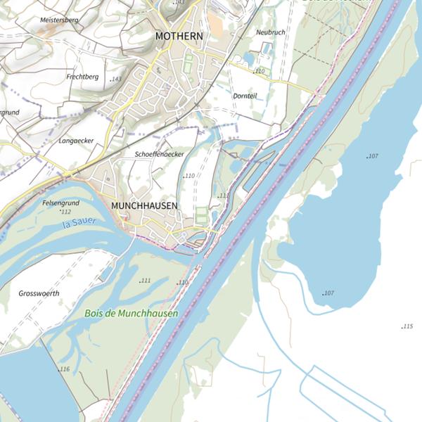 Plan cartographique de Secteur de pêche de Munchhausen