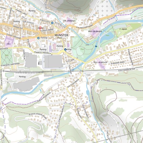 Plan cartographique de Secteur de pêche de Munster