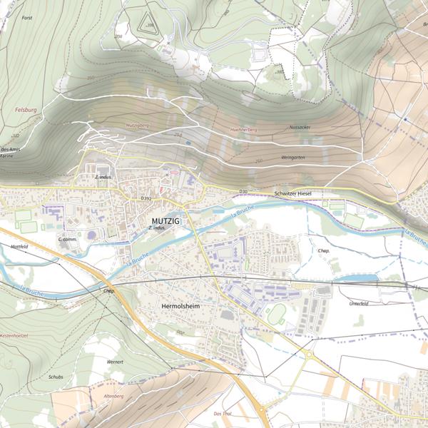 Plan cartographique de Secteur de pêche de Mutzig