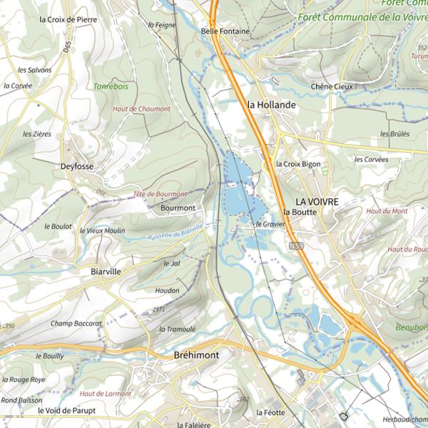 Plan cartographique de Secteur de pêche de Nompatelize