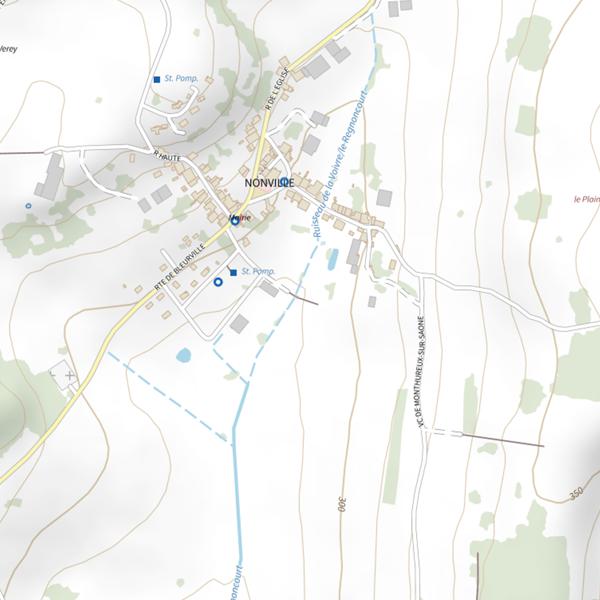 Plan cartographique de Secteur de pêche de Nonville