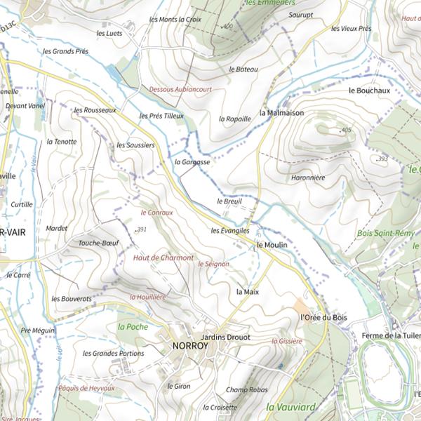 Plan cartographique de Secteur de pêche de Norroy