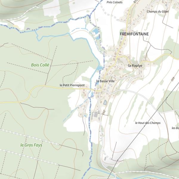 Plan cartographique de Secteur de pêche de Pierrepont-sur-l'Arentèle