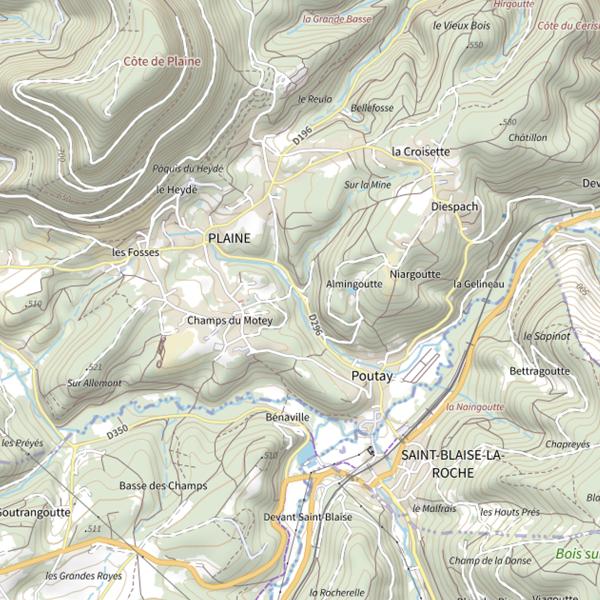 Plan cartographique de Secteur de pêche de Plaine