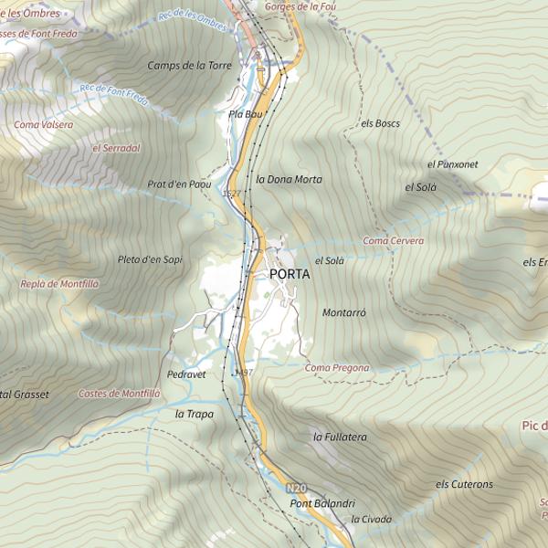 Plan cartographique de Secteur de pêche de Porta