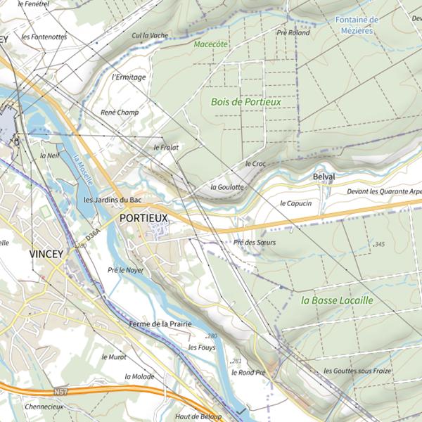 Plan cartographique de Secteur de pêche de Portieux