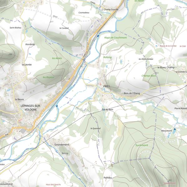 Plan cartographique de Secteur de pêche de Prey