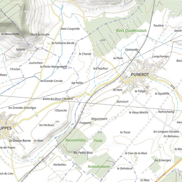 Plan cartographique de Secteur de pêche de Punerot