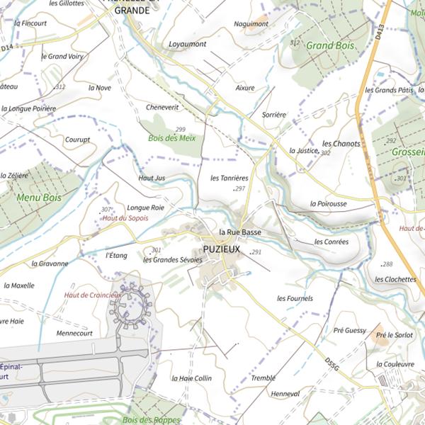 Plan cartographique de Secteur de pêche de Puzieux