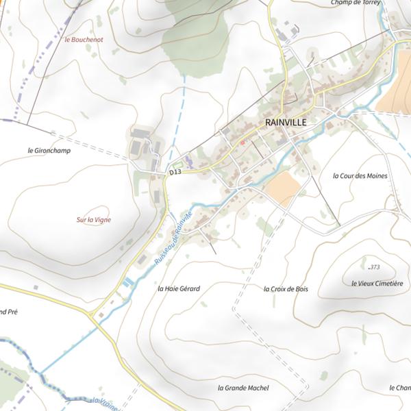 Plan cartographique de Secteur de pêche de Rainville