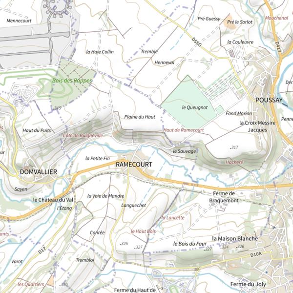 Plan cartographique de Secteur de pêche de Ramecourt