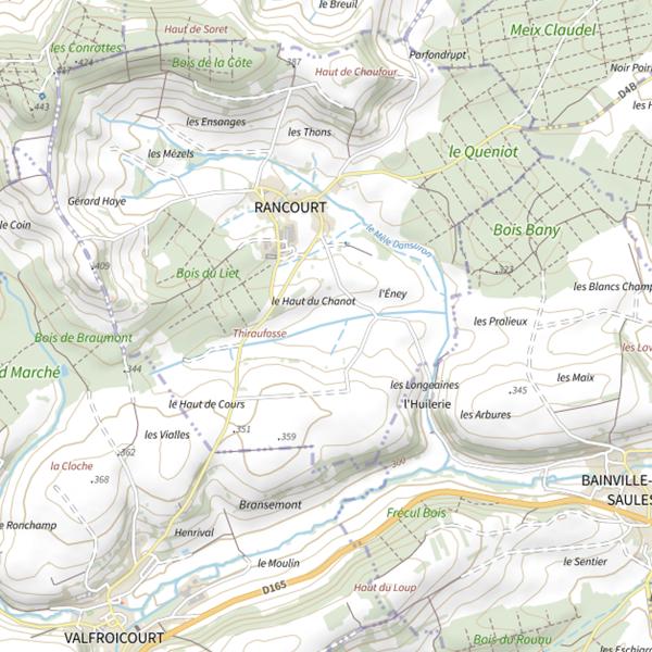 Plan cartographique de Secteur de pêche de Rancourt